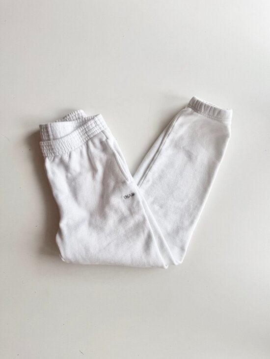 Aritzia Pants - Aritzia TNA White Cozy Fleece Mid Rise Perfect Fit Jogger Sweatpants, Size XS